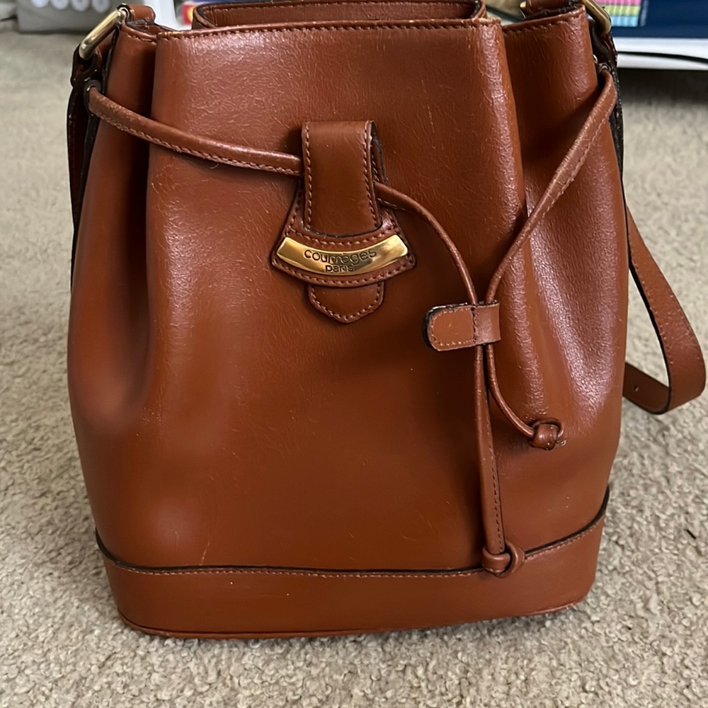 Vintage Courreges leather bucket bag